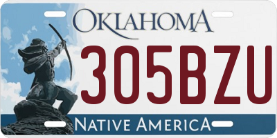 OK license plate 305BZU