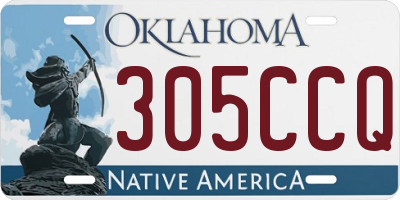 OK license plate 305CCQ