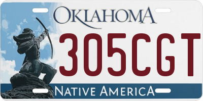 OK license plate 305CGT