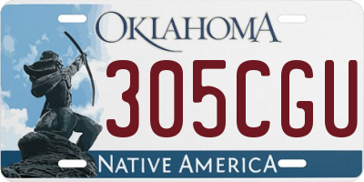 OK license plate 305CGU