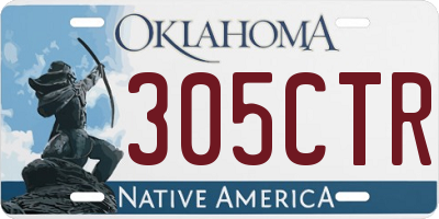 OK license plate 305CTR