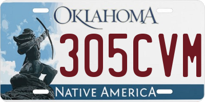 OK license plate 305CVM