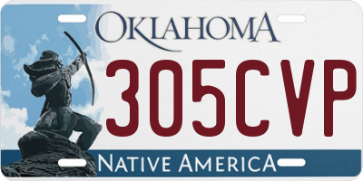 OK license plate 305CVP