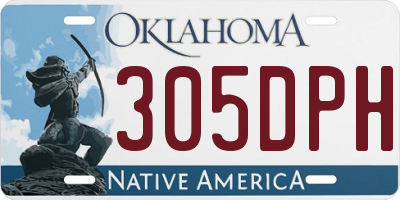 OK license plate 305DPH