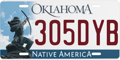 OK license plate 305DYB