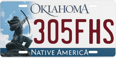OK license plate 305FHS