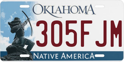OK license plate 305FJM
