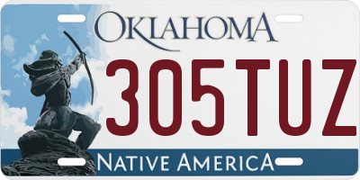 OK license plate 305TUZ