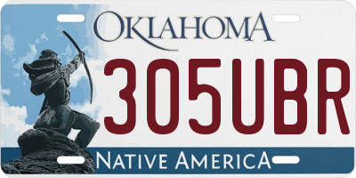 OK license plate 305UBR