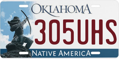 OK license plate 305UHS
