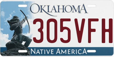 OK license plate 305VFH