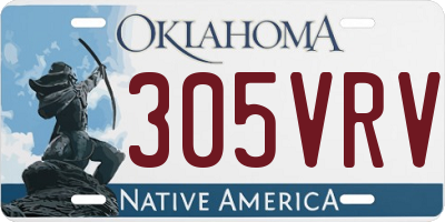 OK license plate 305VRV