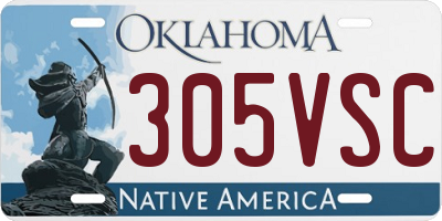 OK license plate 305VSC