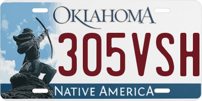 OK license plate 305VSH