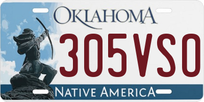 OK license plate 305VSO