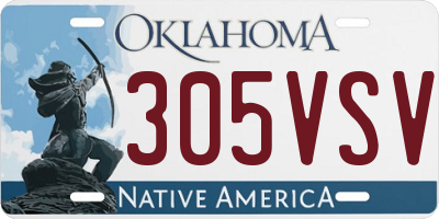 OK license plate 305VSV