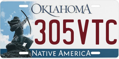OK license plate 305VTC