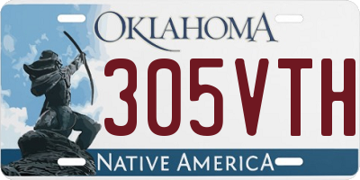 OK license plate 305VTH