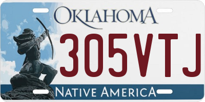 OK license plate 305VTJ