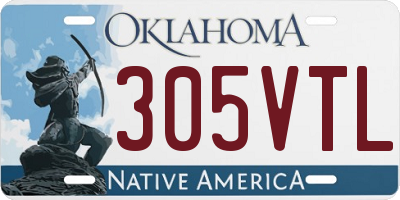 OK license plate 305VTL