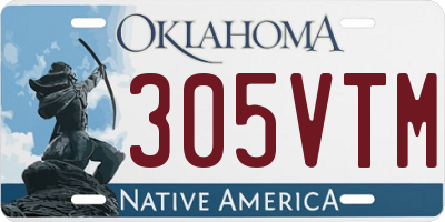 OK license plate 305VTM