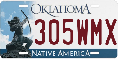 OK license plate 305WMX