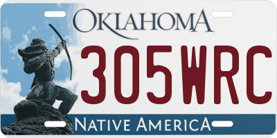 OK license plate 305WRC