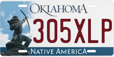 OK license plate 305XLP