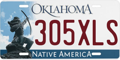 OK license plate 305XLS