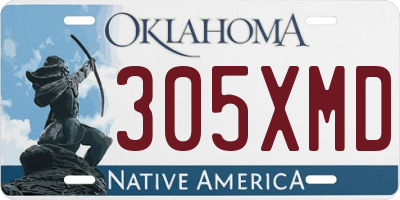 OK license plate 305XMD