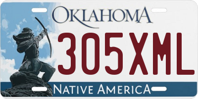 OK license plate 305XML