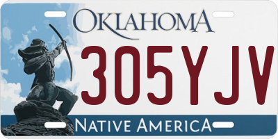 OK license plate 305YJV