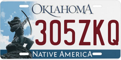 OK license plate 305ZKQ