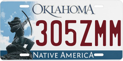 OK license plate 305ZMM