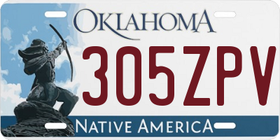 OK license plate 305ZPV