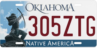 OK license plate 305ZTG