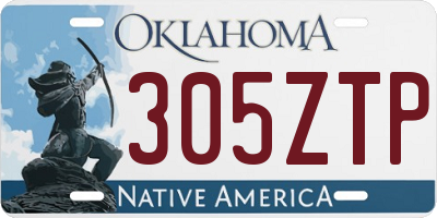 OK license plate 305ZTP