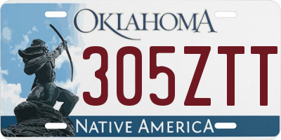 OK license plate 305ZTT