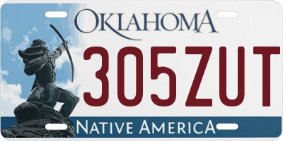 OK license plate 305ZUT