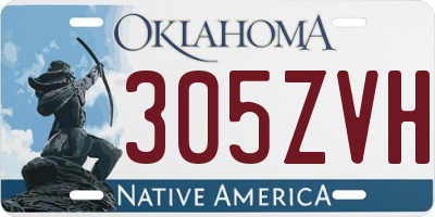 OK license plate 305ZVH