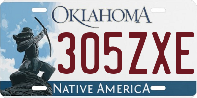 OK license plate 305ZXE