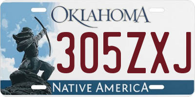 OK license plate 305ZXJ