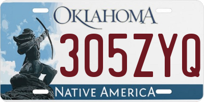 OK license plate 305ZYQ