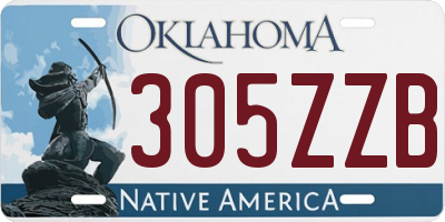 OK license plate 305ZZB
