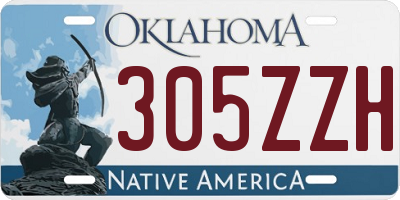 OK license plate 305ZZH