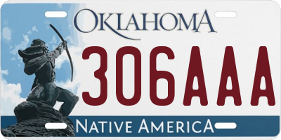 OK license plate 306AAA