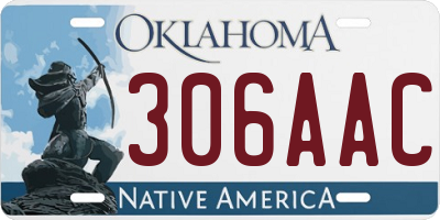 OK license plate 306AAC