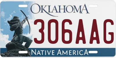 OK license plate 306AAG