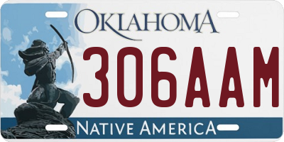 OK license plate 306AAM