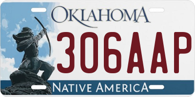 OK license plate 306AAP